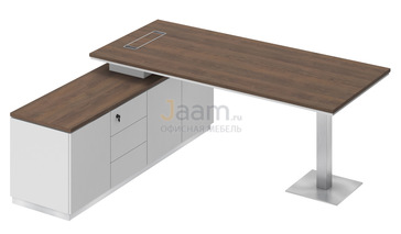 Кабинет руководителя Стол на опорной тумбе левый СИ 102л