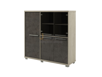 Кабинет руководителя Офисный шкаф трёхсекционный с 4 полками Z-33-11 левый