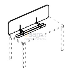 Мебель для персонала Экран настольный фронтальный тканевый с мягким наполнителем для стола 120 А4 Б 876