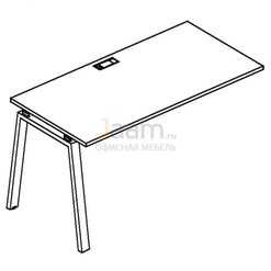 Мебель для персонала Секция стола рабочей станции на металлокаркасе TRE Б3 014-1 БП