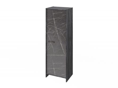 Шкаф для документов узкий Festus FB-571.G 600x460x1861 (Древесина Графит/Камень Пьетра Гриджиа черный)