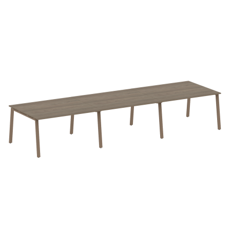 Стол для переговоров (3 столешницы) на А-образном м/к Metal System Style БА.ПРГ-3.3 4200x1235x750 (Вяз/Мокко металл)