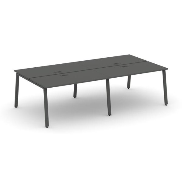 Рабочая станция 2-х сторонняя SN-6A.DRS-034 (3160х1232х750) (Антрацит/Металл Антрацит)