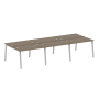 Рабочая станция на 6 рабочих места на А-образном м/к Metal System Style БА.СМ-6.2 3600x1475x750