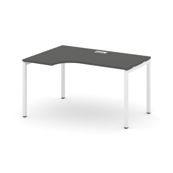 Стол рабочий эргономичный SN-4P.SPA-022(L) (1580х800/980х750) (Антрацит/Металл Белый)