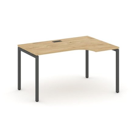 Стол рабочий эргономичный SN-4P.SPA-011(R) (1380х700/980х750) (Тиквуд Светлый/Металл Антрацит)