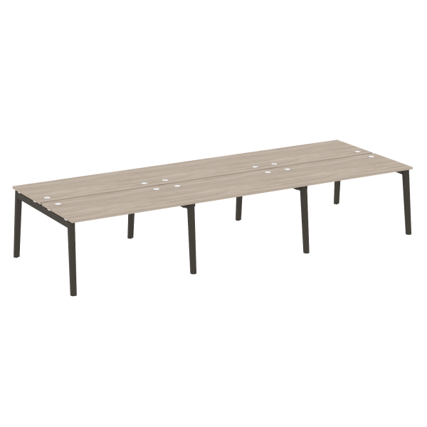 Рабочая станция на деревянных опорах Onix Wood OW.D.RS-6.3.7 4140x1475x750