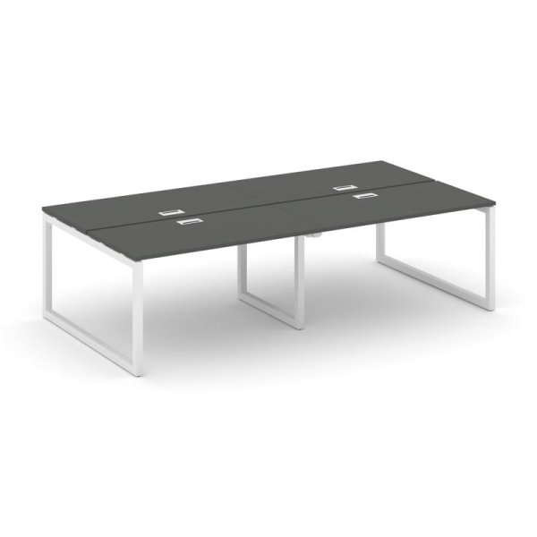 Рабочая станция 2-х сторонняя SN-5O.DRS-044 (3160х1432х750) (Антрацит/Металл Белый)