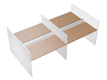 Рабочая станция на опорах ДСП (4х140) с ProSystem Profiquadro КВ 1408-2 БВ 2875x1570x835