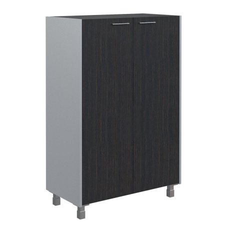 Шкаф с глухими средними дверьми Offix-new OMC 87.1 874x450x1329 (Легно темный/металлик)
