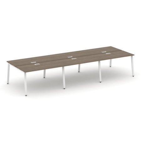 Рабочая станция 2-х сторонняя SN-6A.DRS-082 (3540х1632х750) (Вяз Благородный/Металл Белый)