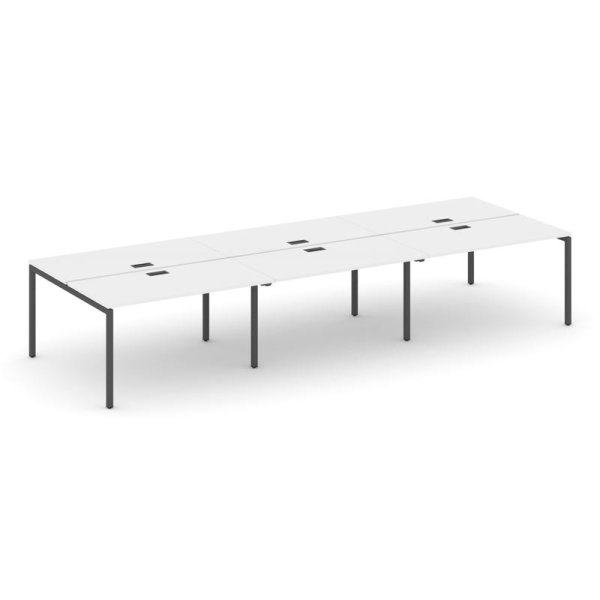 Рабочая станция 2-х сторонняя SN-4P.DRS-063 (4140х1232х750) (Белый/Металл Антрацит)