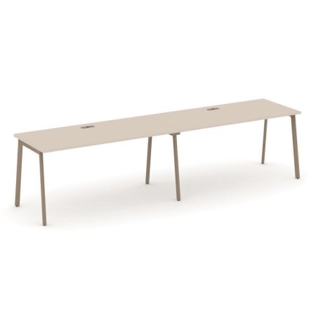 Рабочая станция 2 места ES.RS-2.4-LP (3160х730х750) (Капучино/Металл Латте)