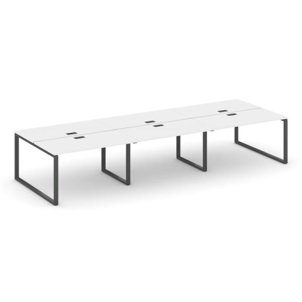 Рабочая станция 2-х сторонняя SN-6O.DRS-073 (4140х1432х750) (Белый/Металл Антрацит)