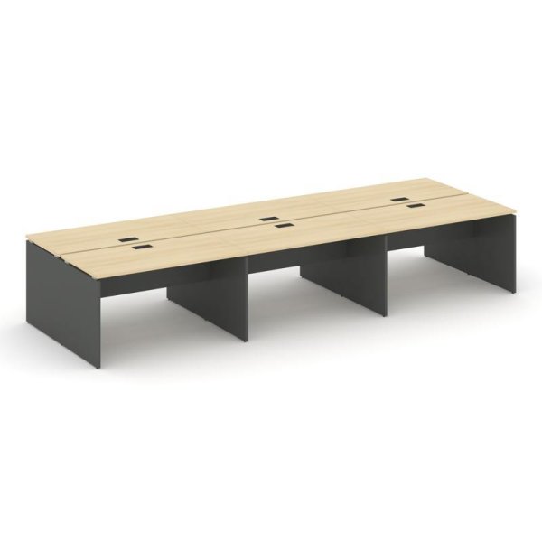 Рабочая станция 2-х сторонняя SN-D.DRS-083 (4140х1632х750) (Акация Лорка/Антрацит)