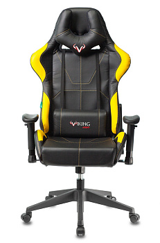 Кресло игровое Zombie VIKING 5 AERO черный/желтый эко.кожа с подголов. крестов. пластик