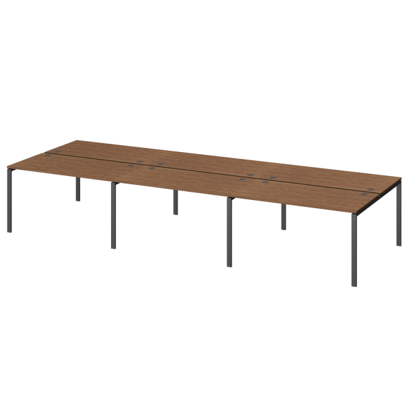 Бенч двойной на 6 рабочих мест Арго-М АМБ-003-6 4200x1496x760 (Орех)
