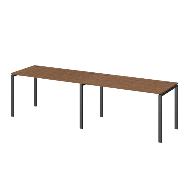 Бенч линейный на 2 рабочих места Арго-М АМБЛ-002.60 2400x600x760 (Орех/Антрацит)