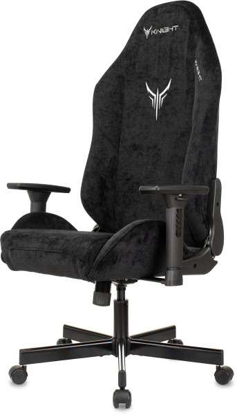 Кресло игровое Knight N1 Fabric черный Light-20 с подголов. крестов. металл
