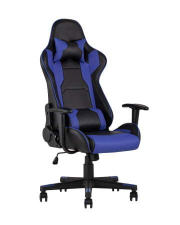 Кресло игровое TopChairs Diablo синее (Геймерское кресло Diablo синий)