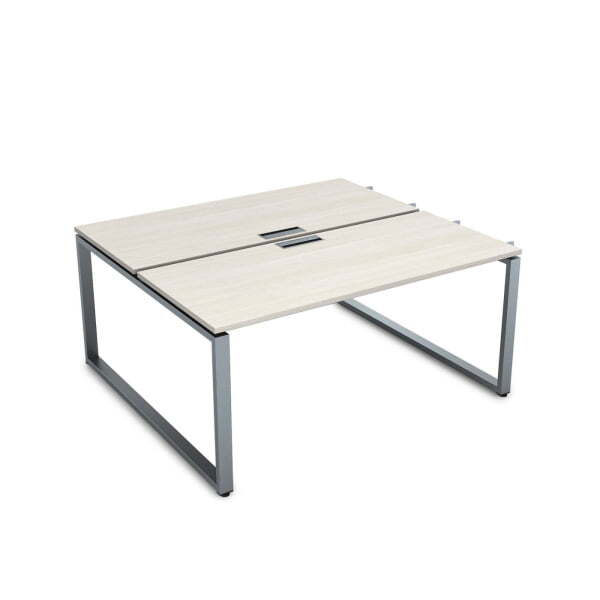 СБДН-О.974 Стол системы БЕНЧ, на 2 рабочих места,начальный (1600x1435x750) (IvoryСерый)