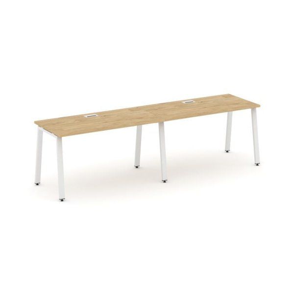 Рабочая станция 1 сторонняя SN-6A.ORS-024 (3160х800х750) (Тиквуд Светлый/Металл Белый)