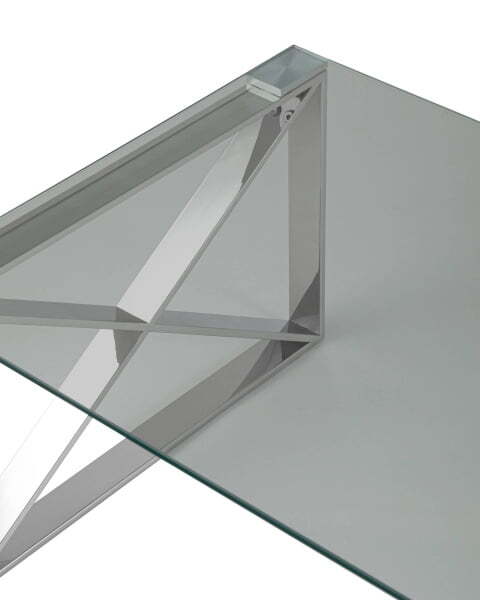 Журнальный стол 120*60 КРОСС серебро (Журнальный стол Кросс серебристый)