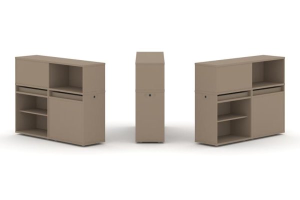 Тумба двойная + низкая надставка ES.NB.2N-11 (1500х410х1135)