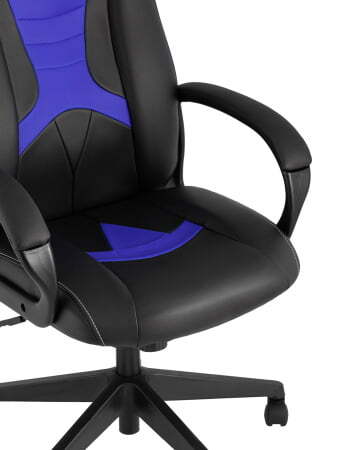 Кресло игровое TopChairs ST-CYBER 8 черный/синий (Геймерское кресло ST-CYBER 8 синий)