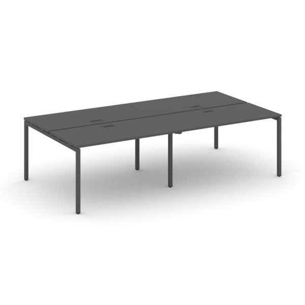 Рабочая станция 2-х сторонняя SN-4P.DRS-044 (3160х1432х750) (Антрацит/Металл Антрацит)