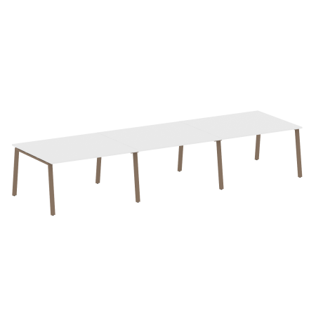 Стол для переговоров (3 столешницы) на А-образном м/к Metal System Style БА.ПРГ-3.3 4200x1235x750