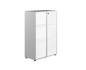 Шкаф средний со стеклом стекло мокка рама хром X7 IDEV86M K C 860x450x1310