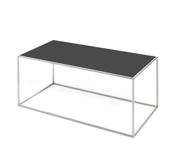 FESTA стол кофейный 80*40 (ЧЕРНЫЙ/ХРОМ)