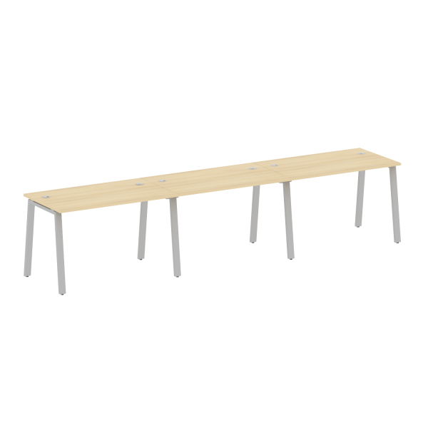 Рабочая станция на 3 рабочих места на А-образном м/к Metal System Style БА.СМ-3.2 3600x720x750