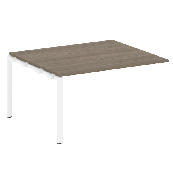 Проходной наборный элемент переговорного стола Metal System Style БП.ППРГ-3 1400x1235x750 (Вяз/Белый металл)