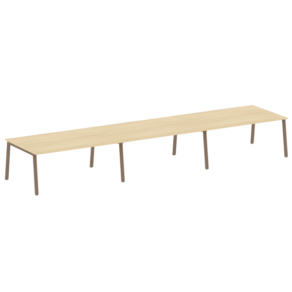 Стол для переговоров (3 столешницы) на А-образном м/к Metal System Style БА.ПРГ-3.5 5400x1235x750