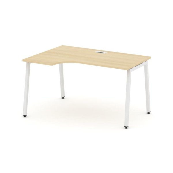 Стол рабочий эргономичный SN-4A.SPA-022(L) (1580х800/980х750) (Акация Лорка/Металл Белый)