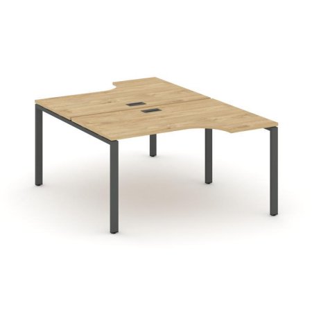Рабочая станция эргономичная SN-6P.DRPA-022 (1580х1632/1992х750) (Тиквуд Светлый/Металл Антрацит)
