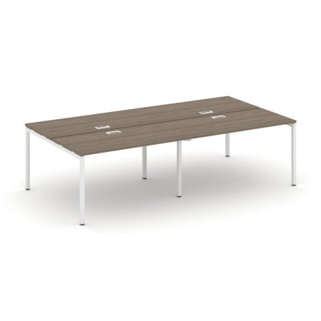Рабочая станция 2-х сторонняя SN-4P.DRS-044 (3160х1432х750) (Вяз Благородный/Металл Белый)