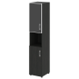 Шкаф для документов с нишей левый узкий со стеклом черным LT.SU-1.4 R (L) black