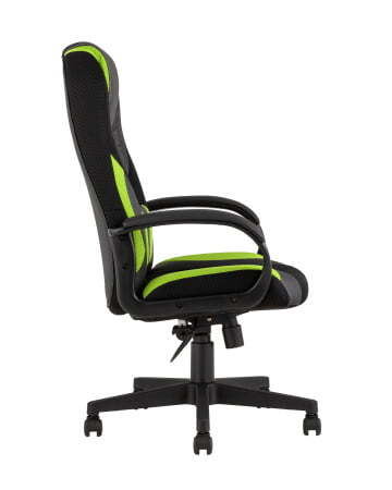 Кресло игровое TopChairs ST-CYBER 9 черный/зеленый (Геймерское кресло ST-CYBER 9 зеленый)