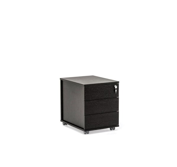 TITANO Тумба подкатная 3 ящика (Черное дерево)