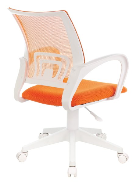 Кресло CH-W695NLT оранжевый TW-38-3 TW-96-1 сетка/ткань крестов. пластик пластик белый