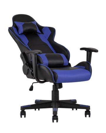Кресло игровое TopChairs Diablo синее (Геймерское кресло Diablo синий)