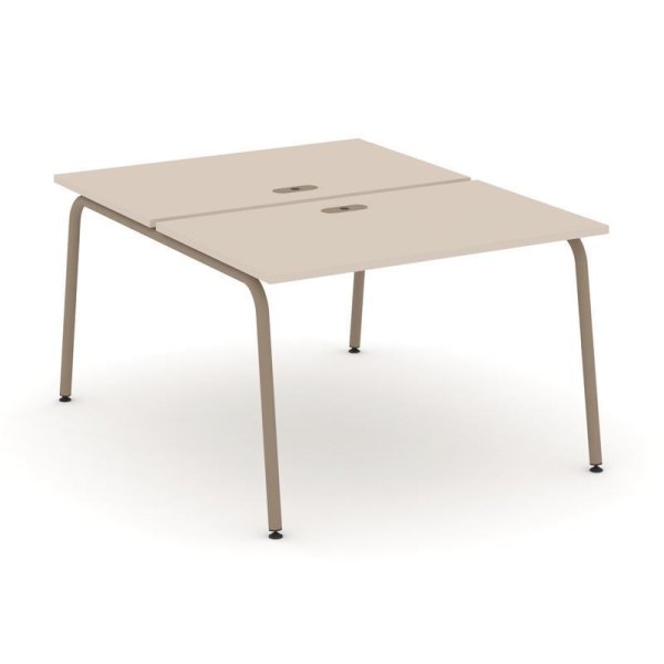 Рабочая станция 2 места ES.D.RS-2.2-LK (1180х1500х750) (Капучино/Металл Латте)
