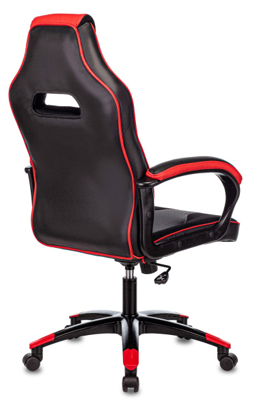 Кресло игровое Zombie VIKING 2 AERO черный/красный эко.кожа/ткань крестов. пластик