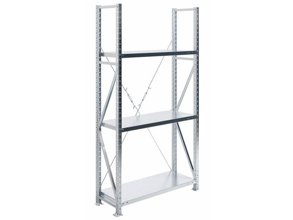 Стеллаж MS U 200/100x40/3 (Нагрузка на полку 300) (Оцинкованная сталь)