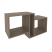 Полка навесная Style Л.ПНС-1 1000x336x540