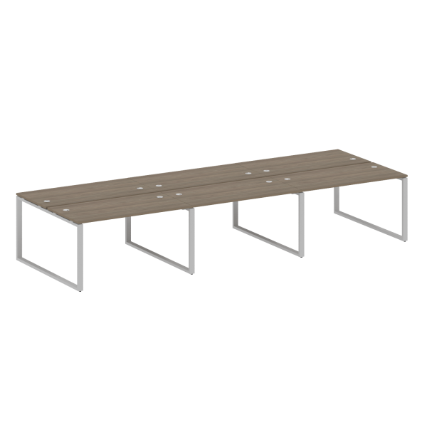 Рабочая станция Metal System Style БО.СМ-6.3 4200x1475x750 (Вяз/Серый металл)