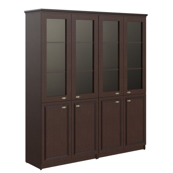 Шкаф высокий 2-х секционный комбинированный Raut RHC 180.2 1808x466x2023 (Венге Магия)